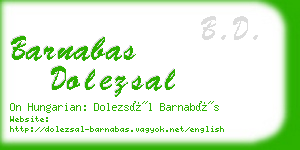 barnabas dolezsal business card